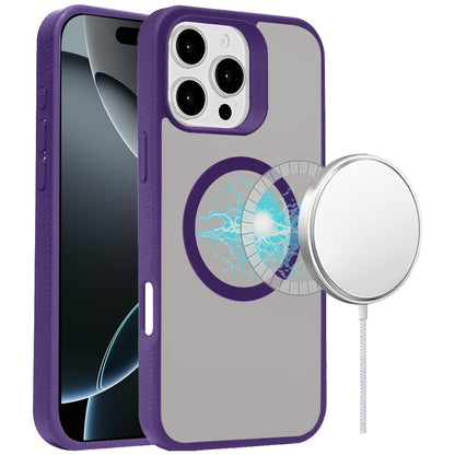 For Apple iPhone 16 Pro (6.3") Magnetic Case Hybrid Compatible with MagSafe TPU Slim Fit Shockproof Matte Hard Back Protective Case Cover