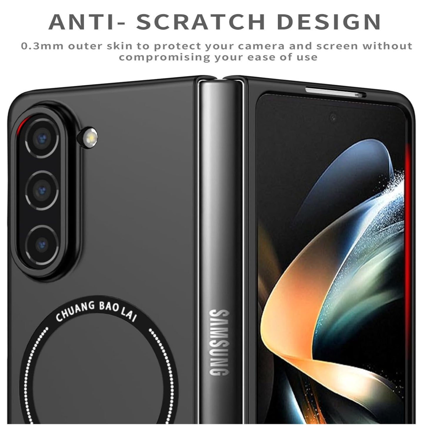 For Samsung Galaxy Z Flip 7 Matte Magnetic Case Supports Fast Wireless Charging, Slim Hybrid TPU Rubber Shockproof Case Cover