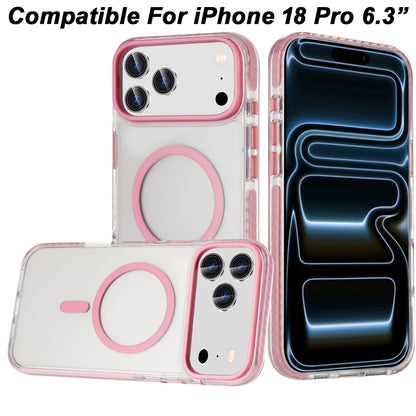 Phone Case for Apple iPhone 18 Pro MagSafe Magnetic Transparent Hybrid Shockproof Clear Color Match Durable Grip Hard TPU Slim Protective Cover