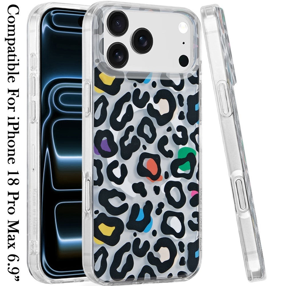 Phone Case for Apple iPhone 18 Pro Max/ iPhone 17 Pro Max Stylish Design Shockproof Magnetic Magsafe Compatible TPU IMD Print Rugged Grip Drop Protection Slim Fashion Cover
