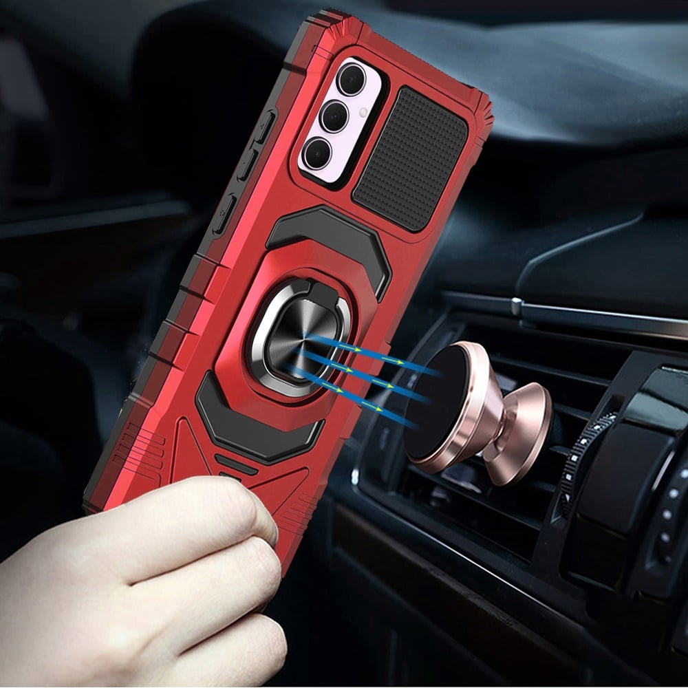 Phone Case for Samsung Galaxy A56 / A36 Shockproof Rugged Magnetic Ring Stand Armor Grip Anti Slip Heavy Duty Protective Hybrid Design Durable Kickstand Support Cover