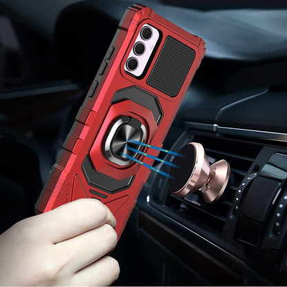 Phone Case for Samsung Galaxy A56 / A36 Shockproof Rugged Magnetic Ring Stand Armor Grip Anti Slip Heavy Duty Protective Hybrid Design Durable Kickstand Support Cover