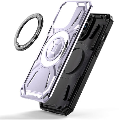 For iPhone 14 Pro Max (6.7") Hybrid Magnetic Ring and 360° Rotational Kickstand with MagSafe Compatible, Military Grade Drop Protection Case Cover Light Purple