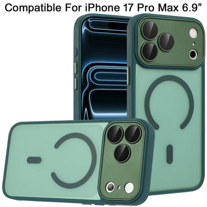 Phone Case for Apple iPhone 17 Pro Max (6.9") Matte Frosted Magnetic Back Hybrid Hard PC Soft TPU Camera Protection Slim Shock Absorbing Anti Fingerprint Cover
