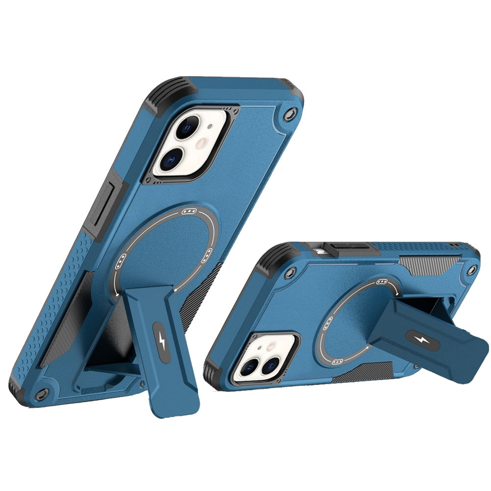 For Apple iPhone 16 Plus (6.7") Invisible Kickstand Case Compatible with MagSafe, Military-Grade Protection Shockproof Heavy Duty Case Cover