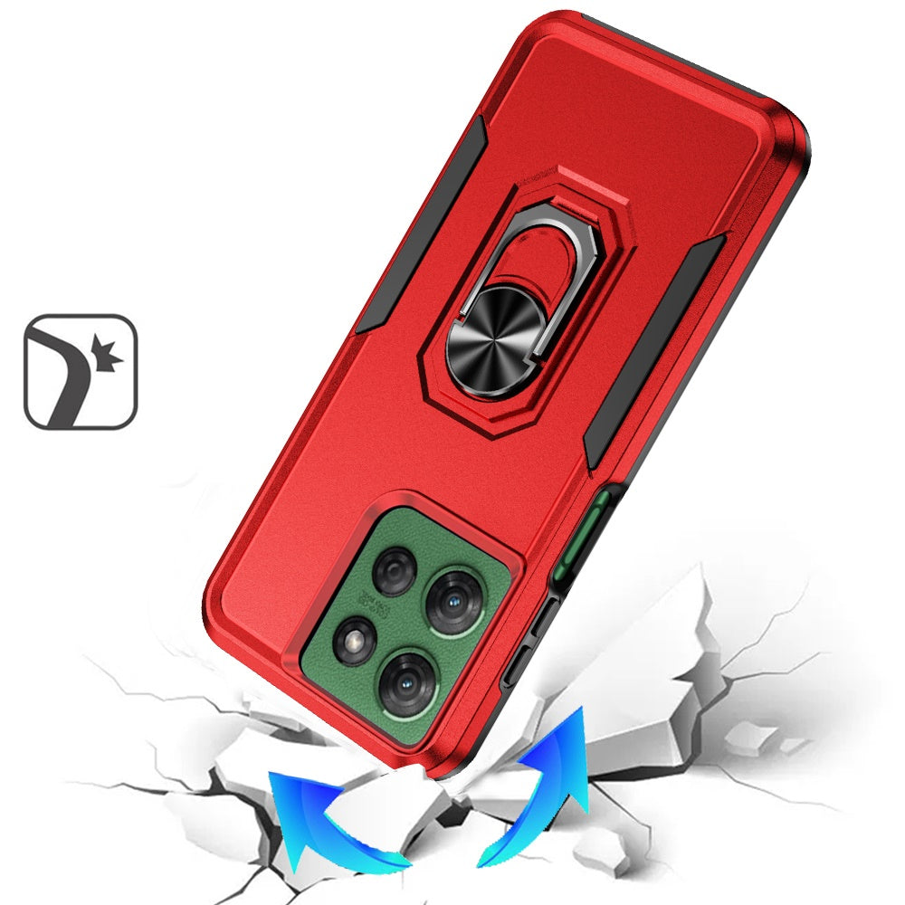 For Motorola Moto G Power 5G 2026 /2025 Hybrid Tough Strong Dual Layer Hard PC TPU with Magnetic Ring Stand Heavy-Duty Armor Design Case Cover