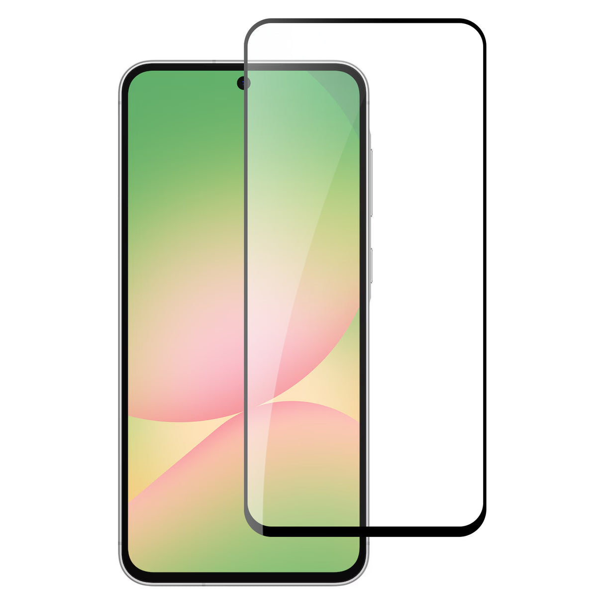 For Samsung Galaxy A57 Tempered Glass Screen Protector, Black Edge HD Clear, Scratch Resistant, Anti-Fingerprint, Easy Install, 9H Hardness Protector Clear Black