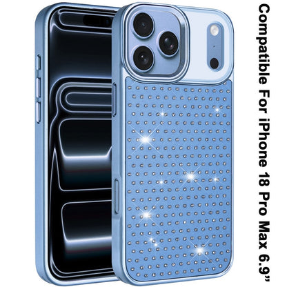 Phone Case for Apple iPhone 18 Pro Max Luxury Diamond Bling Sparkle Chrome Metallic Edge Shockproof Durable Protective Stylish Premium Hybrid Design Cover