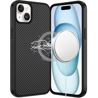 For Samsung Galaxy S26+ / S26 Plus Carbon Fiber Design with Magnetic HQ 2.0mm Thick Hybrid Shockproof Rubber Hard PC Case Cover