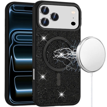 Magnetic Bling Diamond Sparkle Hybrid Shockproof Rugged Grip Durable Protection Anti-Slip Armor Design