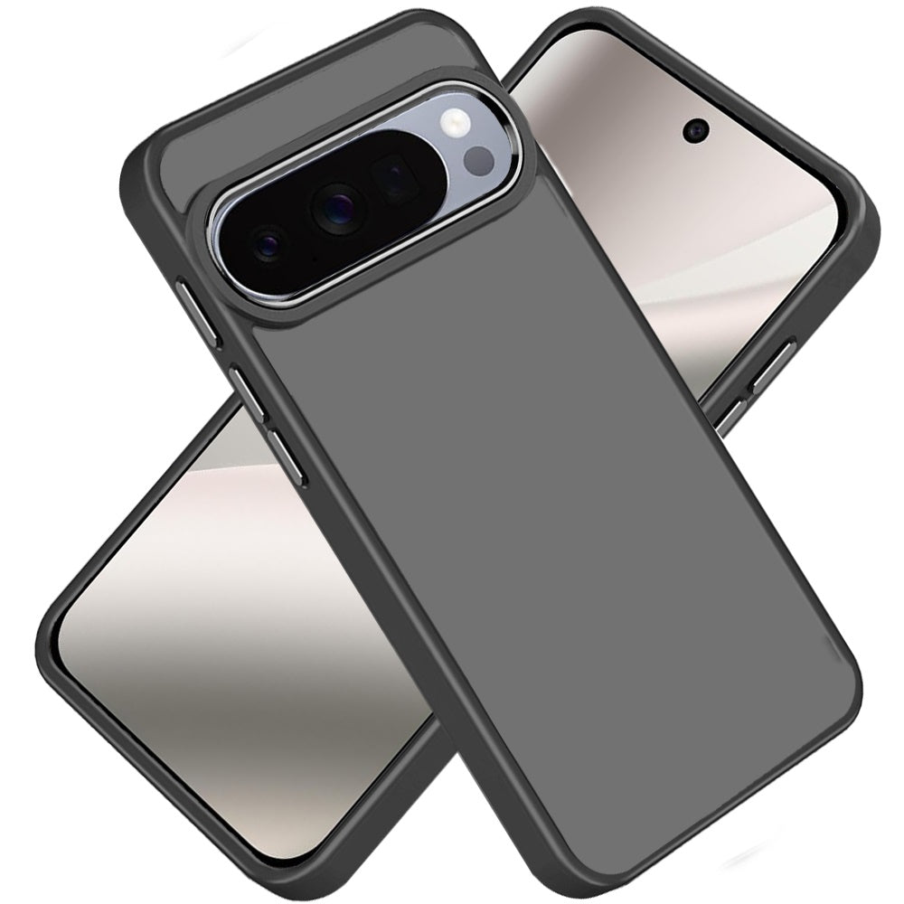For Google Pixel 10 Pro XL Slim Fit Thin Hybrid,Frosted Matte Polished Acrylic Hard PC with TPU Rubber Frame Case Cover
