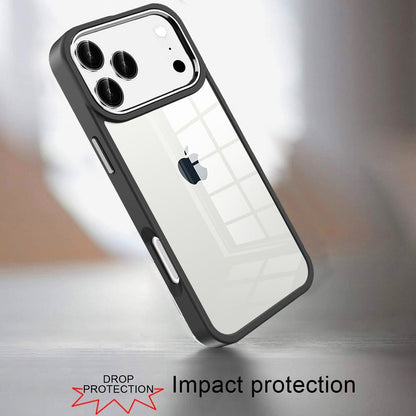 Transparent Thick Acrylic Hybrid Metal Buttons Shockproof Rubber TPU Slim Durable Grip Protective