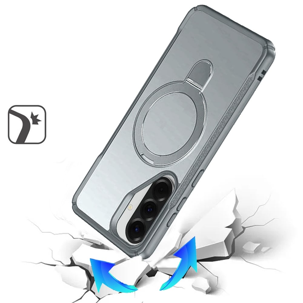 Phone Case for Galaxy A37 Magnetic Ring Stand Matte Finish Shockproof Grip Slim Armor Heavy Duty TPU Protective Hybrid Cover
