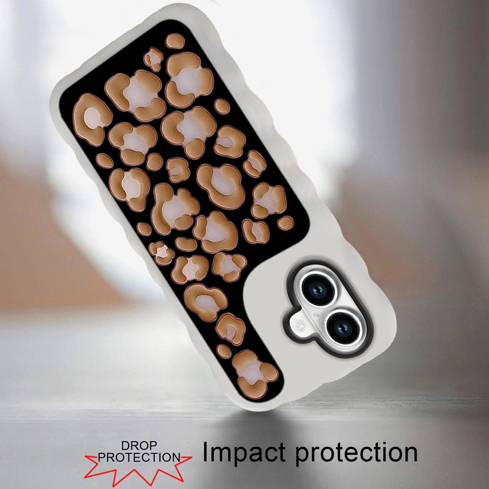 Phone Case for Apple iPhone 17 Fashionable Silicone Textured Decorative Design Pattern Protective Rubber TPU Hybrid Protection Cover