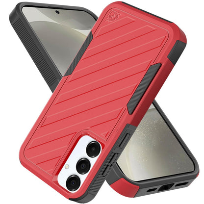 For Motorola Moto G 5G 2025 Premium Hybrid Rugged lined Shockproof Textured 2-in-1 Non-Slip Hard PC & TPU Non Slip Tough Case Cover