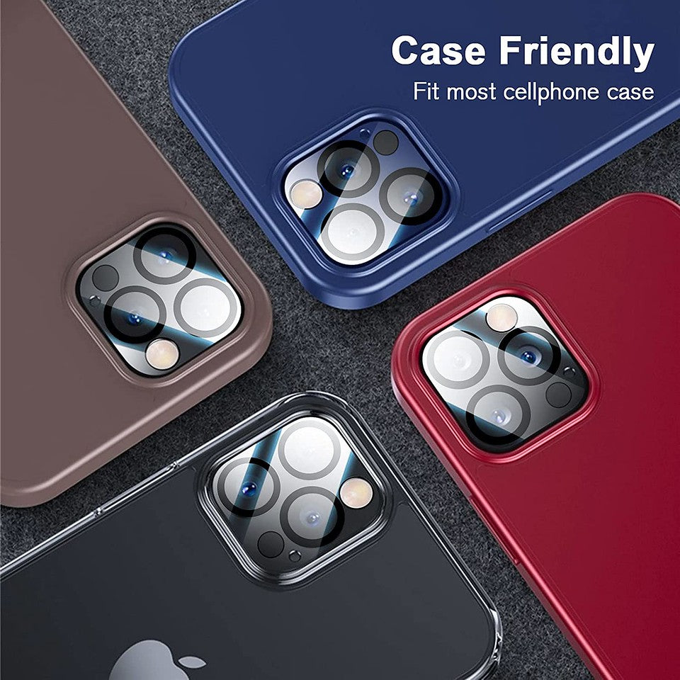 For Apple iPhone 16e Camera Lens Protector HD Clear 2.5D Tempered Glass with Black Edge, Case-Friendly, Ultra-Thin, Easy to Install Protector Clear Black