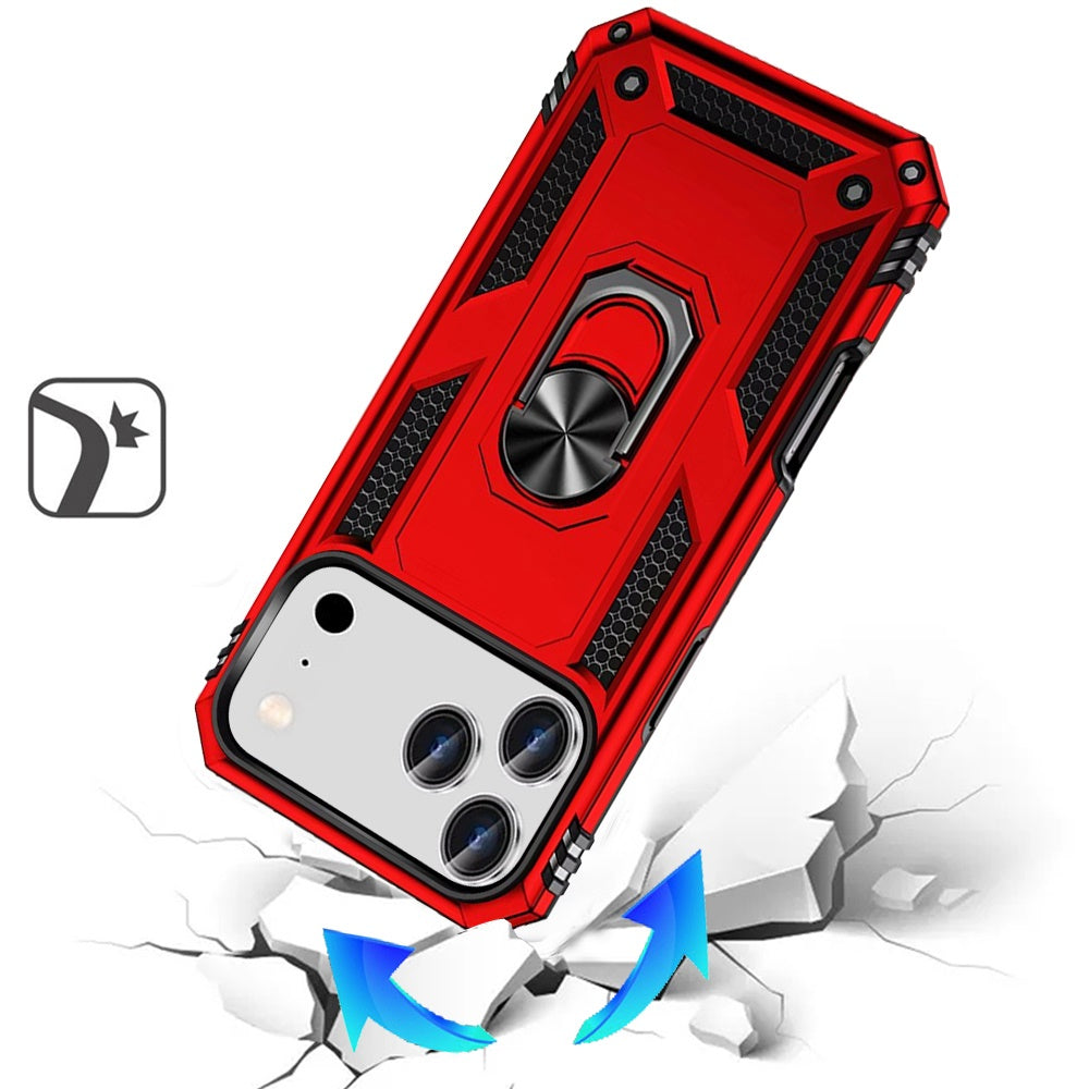 Phone Case for Apple iPhone 18 Pro Max Rotatable Ring Stand Shockproof Hybrid Armor Anti Slip Heavy Duty Fit Magnetic Car Mount Durable Grip Cover