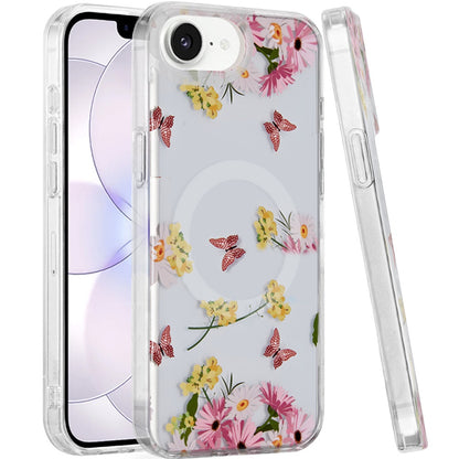 Phone Case for Apple iPhone 16 E Stylish Design Shockproof Magnetic Magsafe Compatible TPU IMD Print Rugged Grip Drop Protection Slim Fashion Cover Multicolor