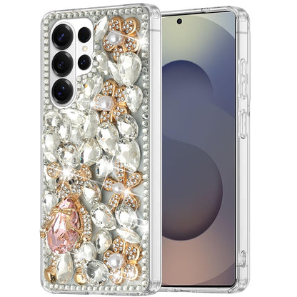 For Samsung Galaxy S26 Ultra Bling Crystal 3D Full Diamonds Luxury Sparkle Rhinestone Hybrid Protective Case Cover