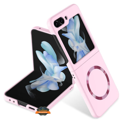 For Samsung Galaxy Z Flip 7 Matte Magnetic Case Supports Fast Wireless Charging, Slim Hybrid TPU Rubber Shockproof Case Cover