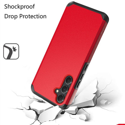 For Samsung Galaxy A15 5G Fashion Graphic Design Hybrid 2in1 Tough Strong Hard PC TPU Frame, Magnet Mount Friendly, Shockproof Protection Case Cover Red