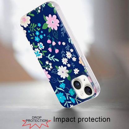 Phone Case for iPhone 14/13 Stylish Design IMD Shockproof Protective Slim Fit TPU Durable Grip Fashion Pattern Impact Resistant Hybrid Cover Multicolor