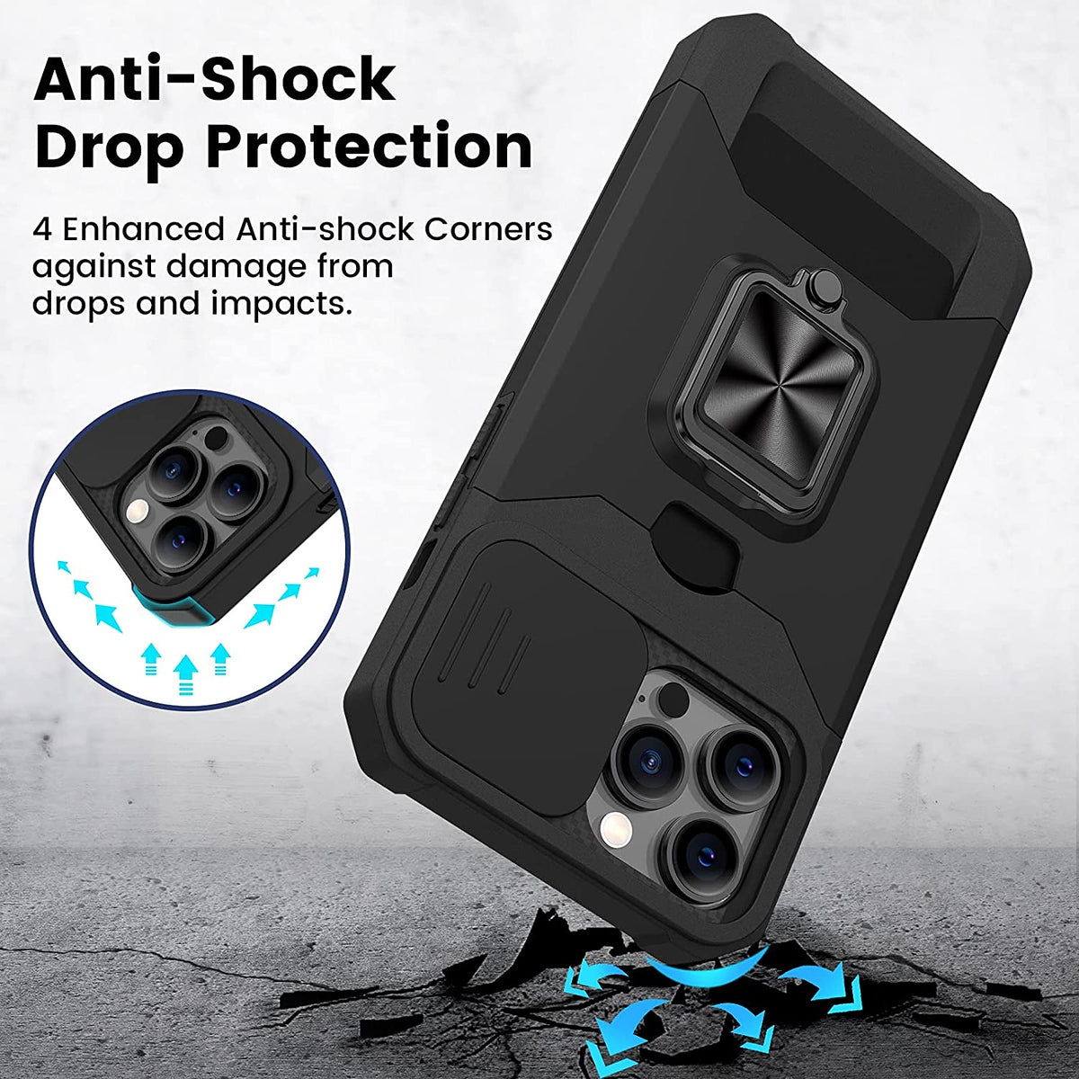 Phone Case Cover for Motorola Moto G Stylus 5G 2026 Wallet Case with Slide Camera Protector, Credit Card Slot, Ring Sand, Magnetic Car Mount Cover
