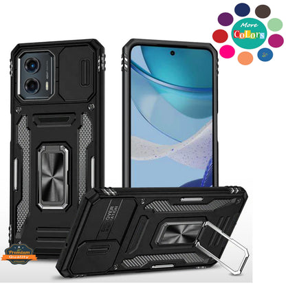 For Apple iPhone 17E /16E Tough Hybrid Case with Movable Camera Window & Metal Ring Stand Shockproof Case Cover