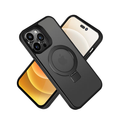 For Samsung Galaxy S25 /S24 Magnetic Circle Kickstand with MagSafe Compatibility, Matte Skin, Rugged Bumper, and Ring Holder Case Cover
