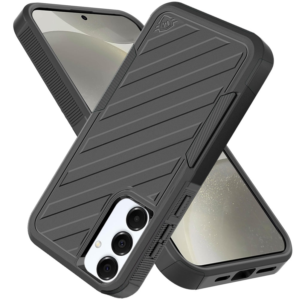 For Samsung Galaxy S25 Ultra Hybrid lined shockproof dual layer Rugged 2in1 Hard PC & Silicone TPU Non Slip Textured Tough Armor Case Cover