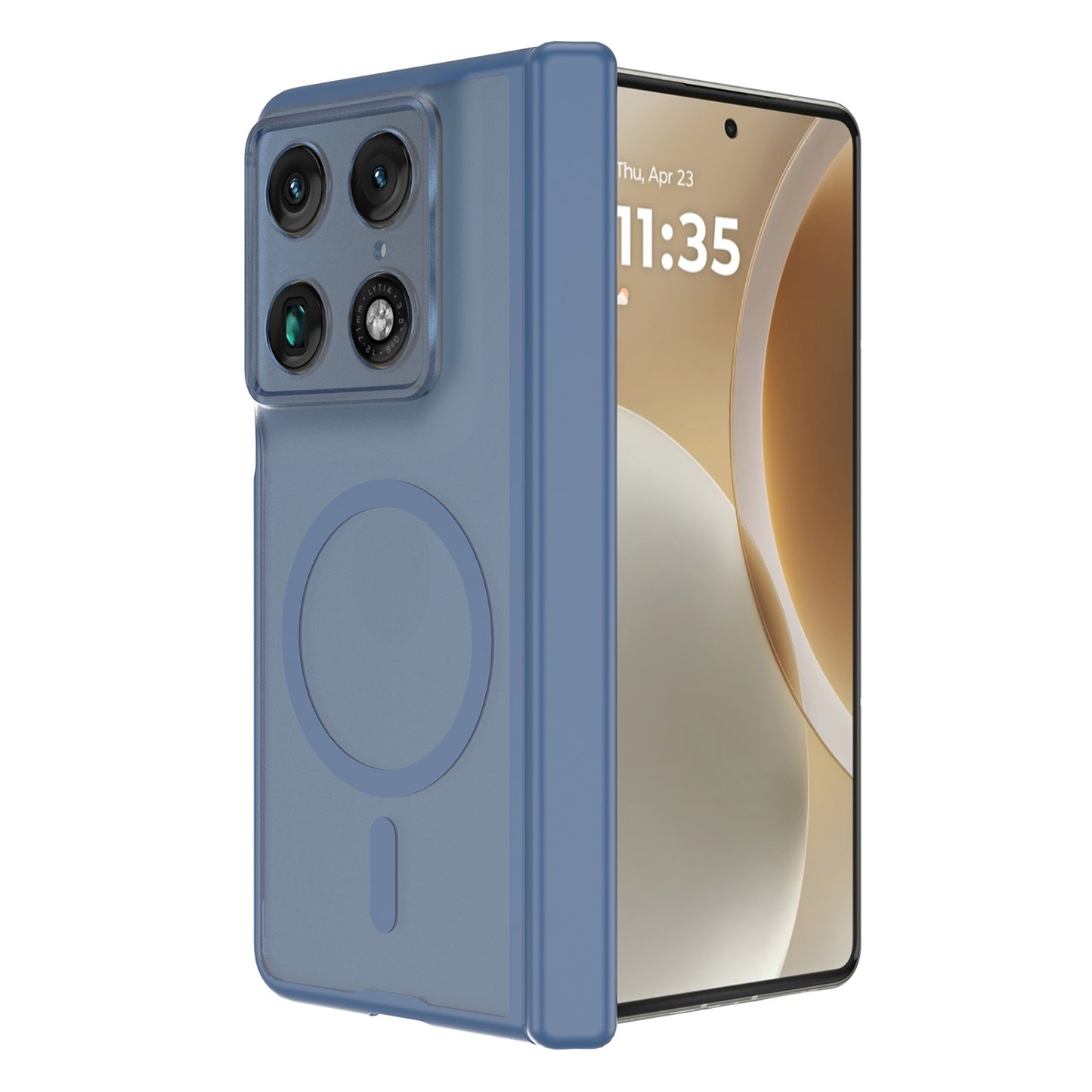 Phone Case for Motorola Razr Fold 2026 Premium Matte Magnetic Foldable Hybrid Central Axis Hinge Protection Shock Absorbing TPU Slim Fit Hard PC Cover