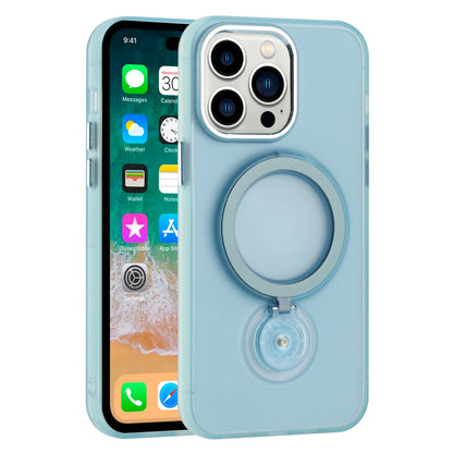 For Apple iPhone 16 Pro Max (6.9") MagSafe Compatible with 360 degree Circle Ring Stand Magnetic Kickstand Slim Hybrid Case Cover