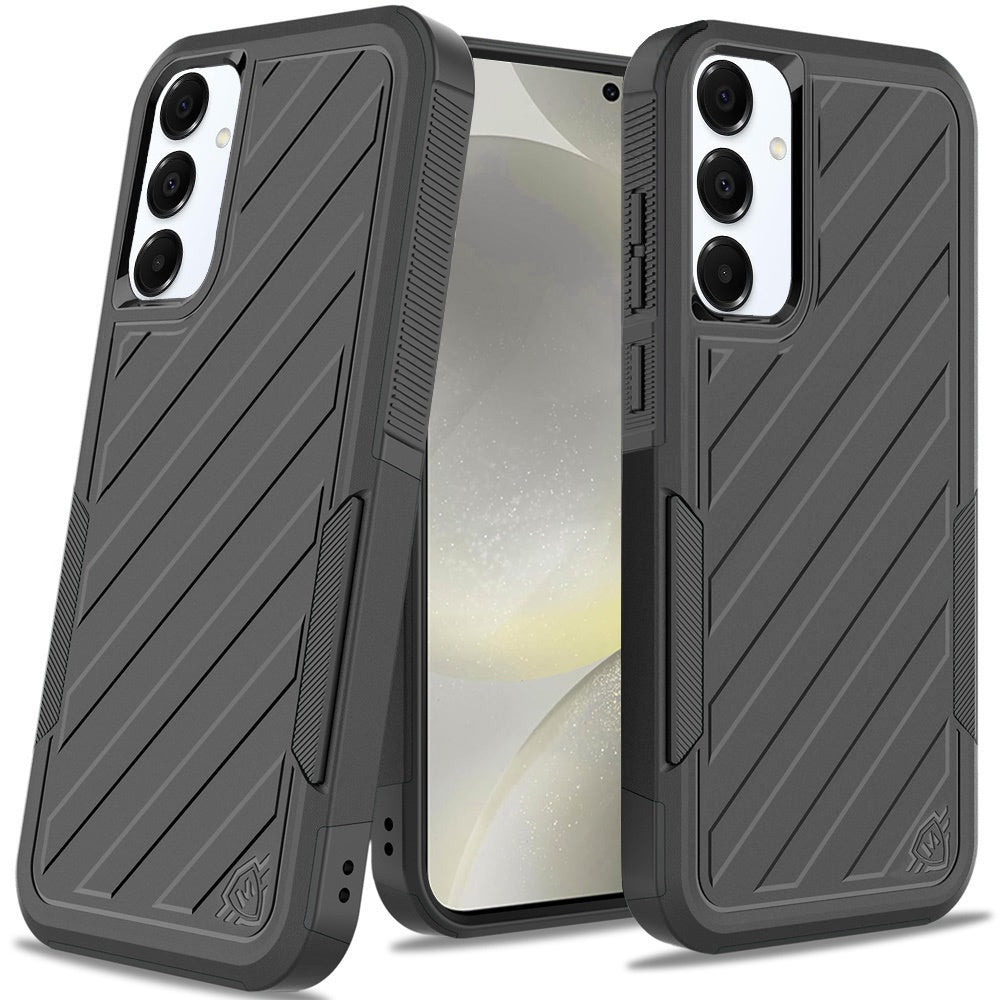 For Apple iPhone 17E /16E Premium Hybrid Rugged lined Shockproof Textured 2-in-1 Non-Slip Hard PC & TPU Non Slip Tough Case Cover