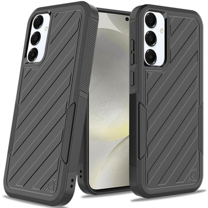 For Apple iPhone 17E /16E Premium Hybrid Rugged lined Shockproof Textured 2-in-1 Non-Slip Hard PC & TPU Non Slip Tough Case Cover
