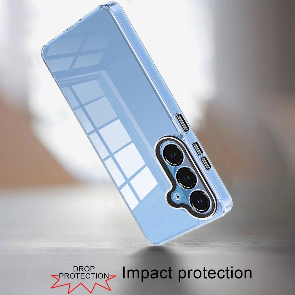 Phone Case for Samsung Galaxy A27 Transparent Clear Hybrid Metal Button Camera Guard Shockproof Gummy TPU Slim Protective Grip Cover Black