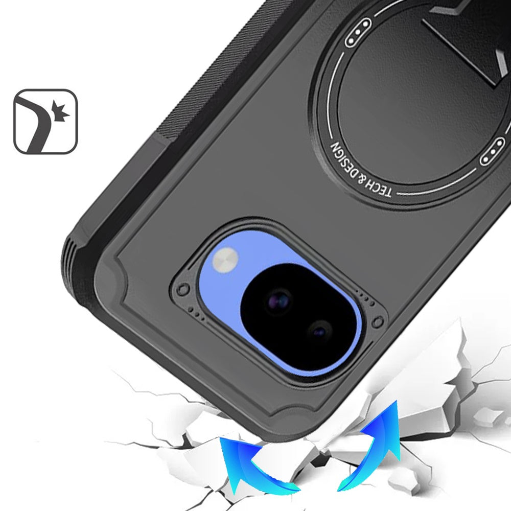 For Google Pixel 10a Magnetic Invisible Kickstand Holder with Magsafe, Slim Fit Shockproof Hybrid Military Grade Heavy Duty Case Cover