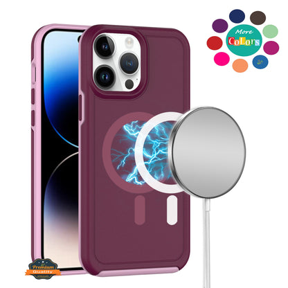 For Samsung Galaxy S25 /S24 Magnetic Circle, MagSafe Compatible, Guard Fused Heavy-Duty Hybrid Shockproof Slim Case Cover
