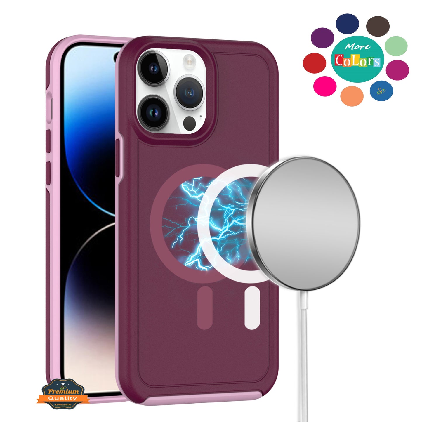 For Samsung Galaxy S25 Ultra Magnetic Circle, MagSafe Compatible, Guard Fused Heavy-Duty Hybrid Shockproof Slim Case Cover