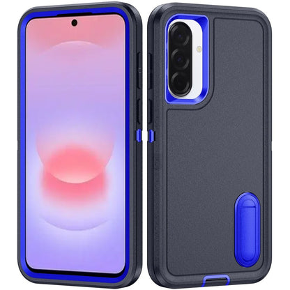 Phone Case for Samsung Galaxy A37 3in1 Tough Rugged Kickstand Shockproof Armor Grip Heavy Duty Drop Resistant Protective Hybrid Cover