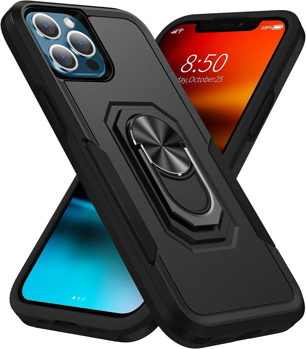 For Samsung Galaxy S25 /S24 Heavy Duty Rugged Hybrid, Dual-Layer Shockproof Protection with Magnetic Ring Stand Holder Case Cover