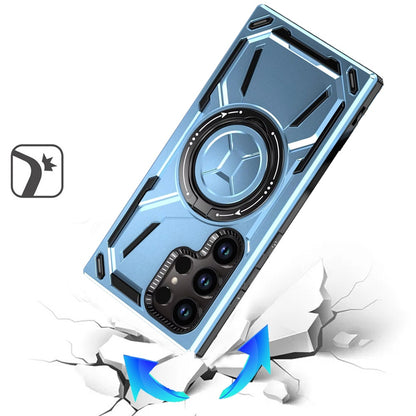 For Samsung Galaxy S25 Fan Edition /Galaxy S25 FE Hybrid Magnetic Ring and 360° Rotational Kickstand with MagSafe Compatible, Military Grade Drop Protection Case Cover