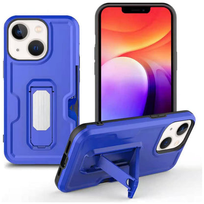Phone Case Cover for Motorola Moto G Stylus 5G 2026 Hybrid Wallet Case with Invisible ID Card Slot, Kickstand, Holster Belt Clip, Heavy-Duty Protection Cover Blue