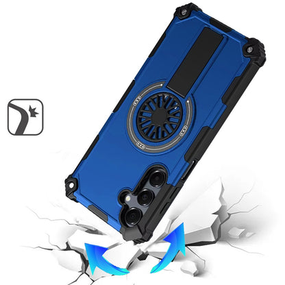 Phone Case for Samsung Galaxy A17 5G Invisible Kickstand Magnetic Car Mount Friendly Shockproof Texture Anti Slip Durable Grip Heavy Duty Hybrid Cover