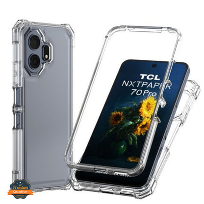Phone Case Cover for TCL NXTPAPER TCL 70 Pro Full-Body Dual Layer Hybrid Case Slim, Drop-Proof TPU Hard PC, Durable Corner Front Bumper Protector Cover