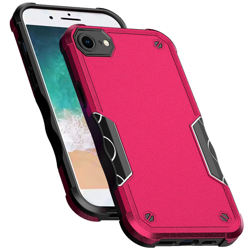 For Apple iPhone 17E /16E Slim Fit Hybrid Lightweight Shockproof 2-in-1 Hybrid Hard PC Bumper Frame Armor Protection Case Cover Hot Pink