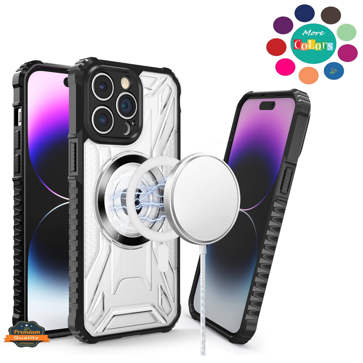For Samsung Galaxy S26 Ultra MagSafe Compatible Pattern Clear Transparent Rugged Hybrid Magnetic TPU Shockproof Armor Case Cover