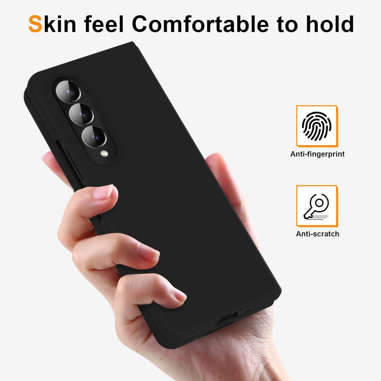 For Samsung Galaxy Z Fold 7 Hybrid Slim Premium Matte Finish TPU Rubber Anti-Slip Grip Full Protection Shockproof Case Cover