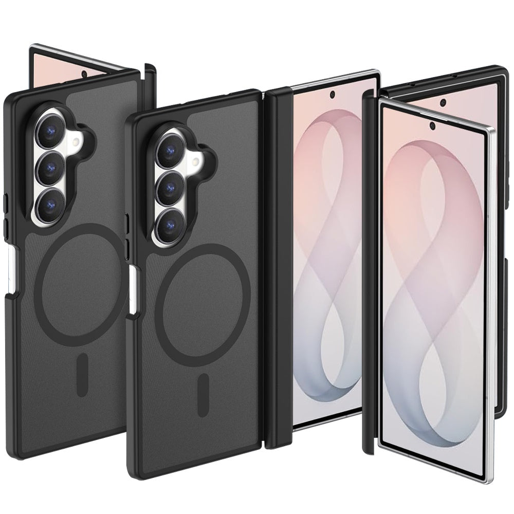 Phone Case for Samsung Galaxy Z Fold 8 Ultra Premium Matte Magnetic Foldable Hybrid Central Axis Hinge Protection Shock Absorbing TPU Slim Fit Hard PC Cover