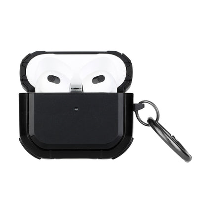 For Airpods Pro 3 (2025) Heavy Duty Hybrid 2 in 1 Shockproof Full Protective Hard PC+Soft Rubber Silicone Skin with Keychain Case Cover