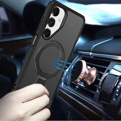 Magnetic Ring Stand Matte Finish Shockproof Grip Slim Armor Heavy Duty TPU Protective Hybrid